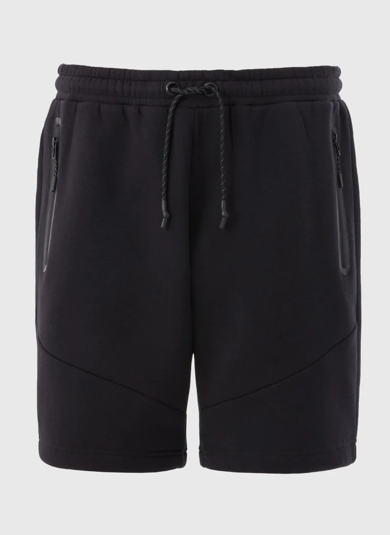 Matalan Black Souluxe Black Panel Jogger Shorts for Men | Best Price UAE